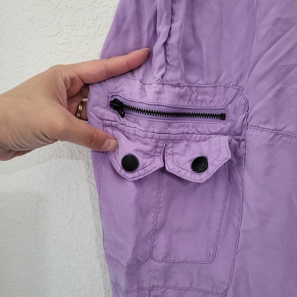 LF The Brand Women's High Rise Cargo Pants in Lavender - Picture 7 of 10